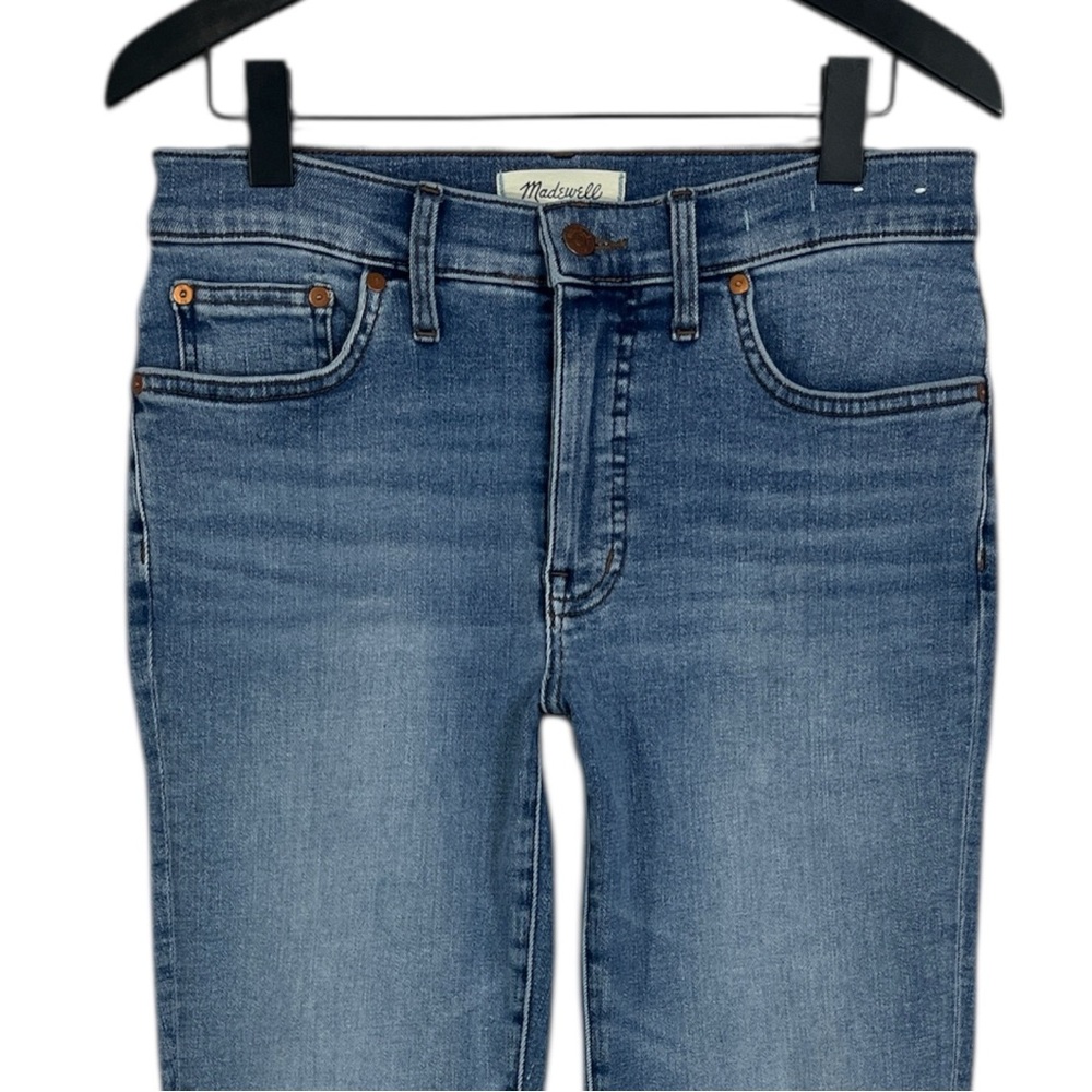 Madewell Medium Blue Straight Flare Jeans - Picture 3 of 8